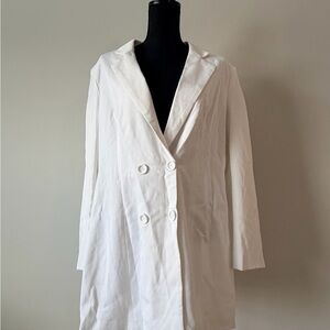 Boohoo Crisp White Textured Fabric